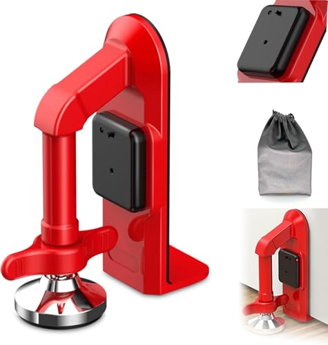 LUNAVAR SecureStop - Portable Door Lock with Alarm, Travel Door Stop for Home & Hotel Security - Anti-Theft Personal Safety Device for Extra Protection