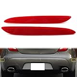 Three T Car Auto Side Marker Light Rear Bumper Trim Side Reflector Red For Jaguar XJ 2010-2017,Right Side + Left Side