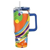 Apto para lavavajillas, en caja de regalo y tamaño perfecto: este vaso aislado mide 9.25 pulgadas de alto x 3.5 pulgadas de diámetro en la parte superior. Viene en elegante caja de regalo, por lo que es un regalo ideal para cualquier ocasión. Apto para portavasos: parte inferior de 2.75 pulgadas de diámetro; se adapta a la mayoría de portavasos.