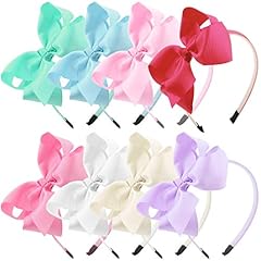 8pcs-5inch hair bows headbands