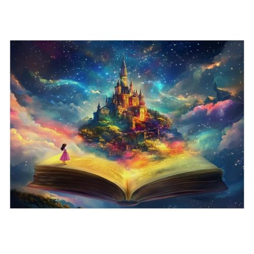 Image of Castle Book Fantasy Jigsaw Puzzle, 1000 Pcs Indoor Adult Game