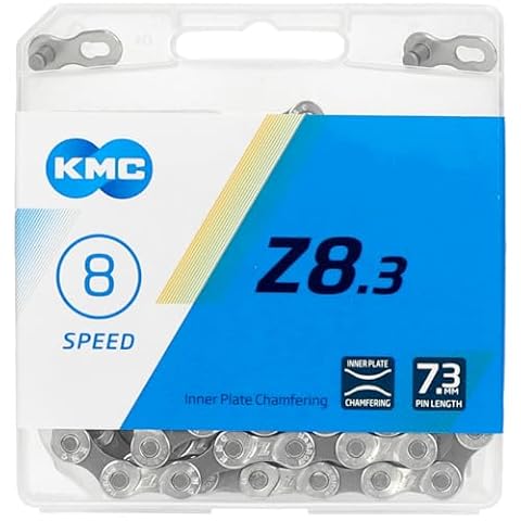 KMC Funkcjonalny Łańcuch kmc z8 114 eslabones 8v. cromado szary dla rowerzystów do wydajnej jazdy 8v