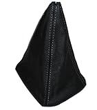 Farbe: Schwarz / Material: Echt Leder / Naht Grau
