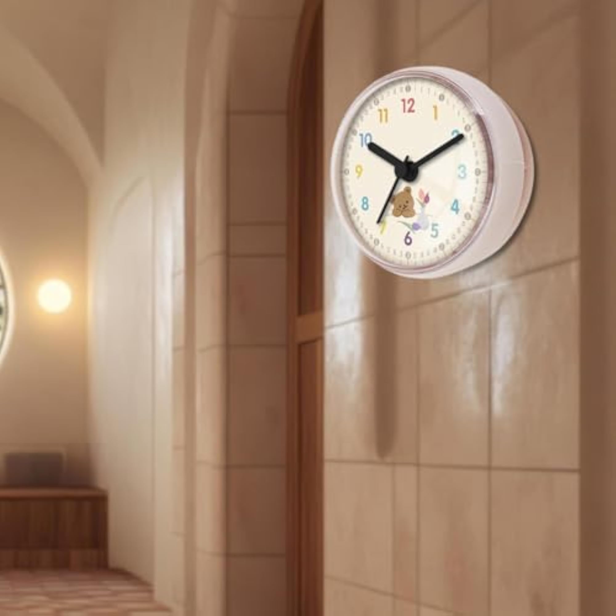 Compact Modern Adorable Shower Clock with Suction Cup