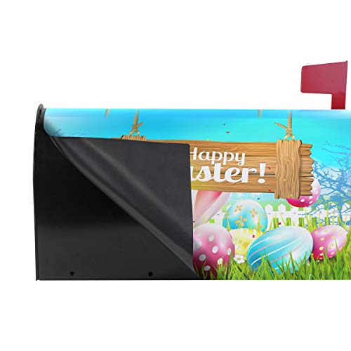 SUABO Happy Easter Magnetic Mailbox Cover for Standard Mailboxes Colorful Eggs - Thumbnail 3