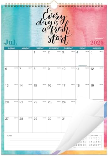Blueline 2025 Monthly Wall Calendar – 11x8.5 Inches, Bilingual English/French, Twin-Wire Binding