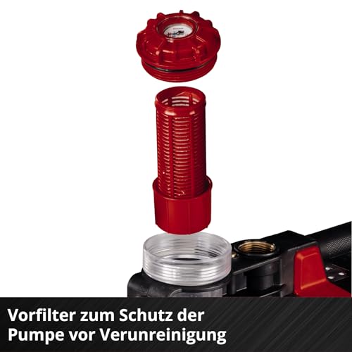 Einhell automatische Akku-Gartenpumpe AQUINNA 36/38 F LED AUTOMATIC Power X-Change (36 V, max. 3800 L/h, max. 37 m Förderhöhe, Automatikfunktion, ECO/Boost, Vorfilter, ohne Akku)