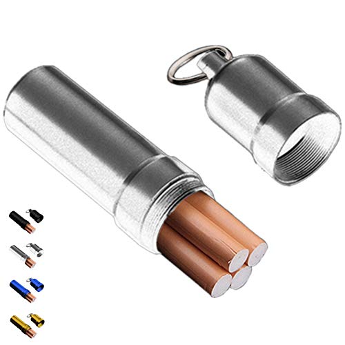 Roygra Cigarette Case, Joint Case For Regular And King Size, Can't Fit 100'S Size, Metal Waterproof Zinc Alloy - 5 Capacity (Silver) #TOP28