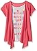 Dream Star Girls' Short Sleeve Love Aztec Print Screen Cozy Drape Front 2 Fer