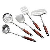 ULTECHNOVO Espátula de Acero Inoxidable para Freír Pescado Pala Larga Ranurada Resistente Utensilio de Cocina Duradero para Uso Diario Hogar y Restaurante