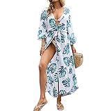 【Passende Kleidung 】Dieser lange strandponcho, lässt sich lässig zu Jeans aber auch chic zu einem Rock tragen, kann leicht über einem Badeanzug getragen werden, um eine leichte Überdeckung zu erreichen.