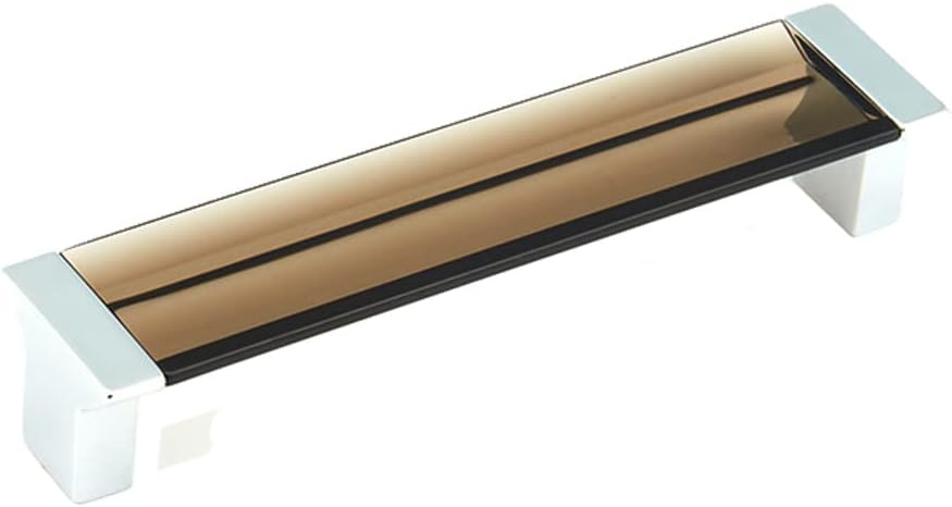 Schaub 316-26 CL Positano Collection 5" (128mm) Acrylic Pull, Polished Chrome/Clear
