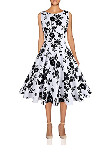 Owin Women's Vintage 1950'S Floral Spring Garden Picnic Dress Party Cocktail Dress #TOP1