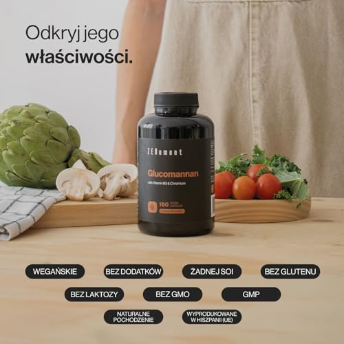 Glukomannan 4200 mg - Błonnik z Korzenia Konjac - 180 Kapsułek Wegańskich