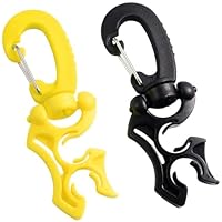 Tsudoku 2 Packungen Tauch Klemme Tauch Halter Clip, Doppel Tauch Halter mit Karabiner Haken Schnalle