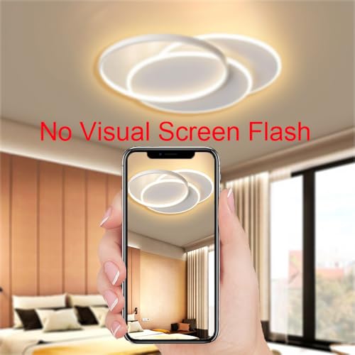 Plafonnier LED Dimmable Carré Moderne à Télécommande pour Salon - 5