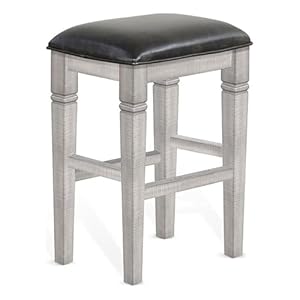 Home bar and bar stools with cushion in alpine gray 3 piece set  urban country home decor