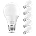 KINDEEP A19 LED Bulb, E26 Base Light Bulb 9W (60W Equivalent), Non-Dimmable, 900 Lumens, 270° Beam Angle, 3000K Warm White, 6 Packs