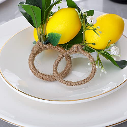 Belupai 221114DJ01-2-WWW-148-1634337061 Lemon Napkin Rings Set Of 6, Fruit Napkin Holder Rings thumb #2