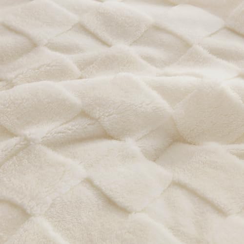 Litanika Fluffy King Comforter Beige, 3Pcs Warm Sherpa Fleece Bedding by Litanika - Used condition - Image 3