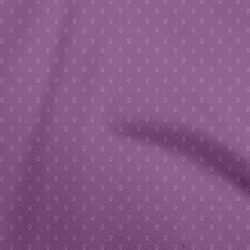 oneOone Silk Tabby Purple Fabric Abstract Quilting Supplies Print Sewing Fabric By The Yard 42 Inch Wide-6698
