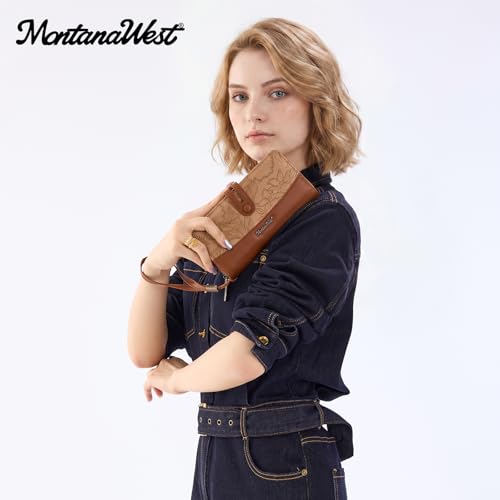 Womens Wallet Large Wristlet Wallet Credit Card Holder RFID Western Wallets — view 5