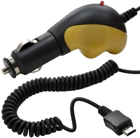 In-Car Cigarette Lighter Charger With Micro USB Cable Yellow for Acer Liquid Express/Liquid/Liquid Mini E310/MT/Stream beTouch E110 beTouch E120 beTouch E140/Newtouch P400/Newtouch S200