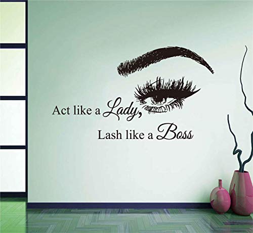 Dxling Beauty Salon Quote Wall Decal Stickers Make Up Store Home Decoration Murals Lc705 (Black) #TOP4