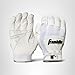 Franklin Sports MLB Baseball Batting Gloves - Shok-Sorb X Batting Gloves for Baseball + Softball - Adult + Youth Padded Non-Sting Pairs - White - Adult Large