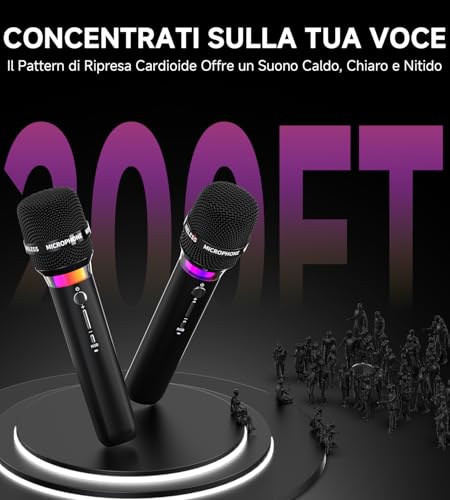 Micro sans fil double microphone rechargeable avec puce individuelle ECHOMUSSY - 5