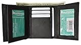 Marshal Wallet Mens Trifold Wallet Extra Capacity 10 Inside Slots 2 ID Windows