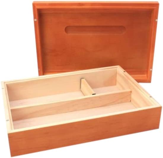 Raw Rolling Wood Box Magnetically Sealed 9"x 6 1/2" x 2 1/2" Inches