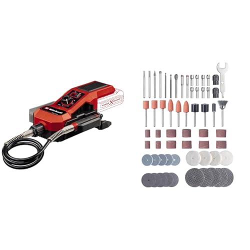 Einhell Akku-Schleif-/Gravur-Werkzeug TE-MT 18/34 Li Solo Power X-Change (18 V, 92 cm Welle mit Gravurstift, Drehzahlregulierung, inkl. 55-tlg. Zubehör-Set, ohne Akku)