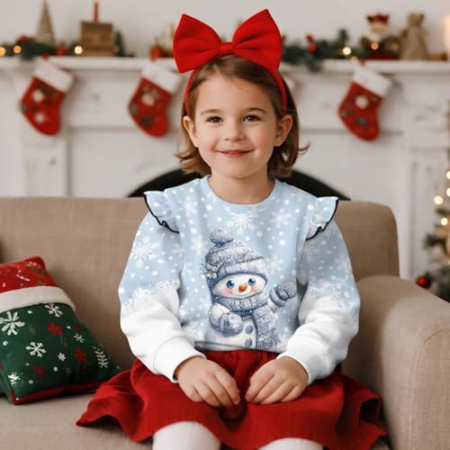 Christmas Sweatshirt Toddler Girl 1-8T Outfit Sweater Long Sleeve Shirt Sweatshirt kids Clothes Graphic Pullover Tops3