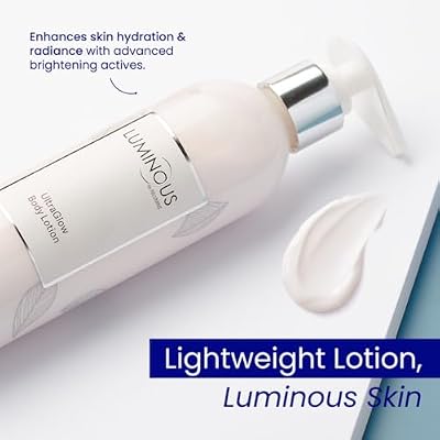 Relumins Luminous UltraGlow Body Lotion Aloe Vera & Argan Oil Moisturizer - Gift for Her - Smooth, Silky, Hydrated Skin - Lightweight Daily Body Care - 250mL Pump Bottle