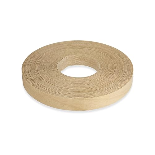 Cinta de madera de abedul prepegada 1-1/2" x 25 pies para cantear muebles laminados