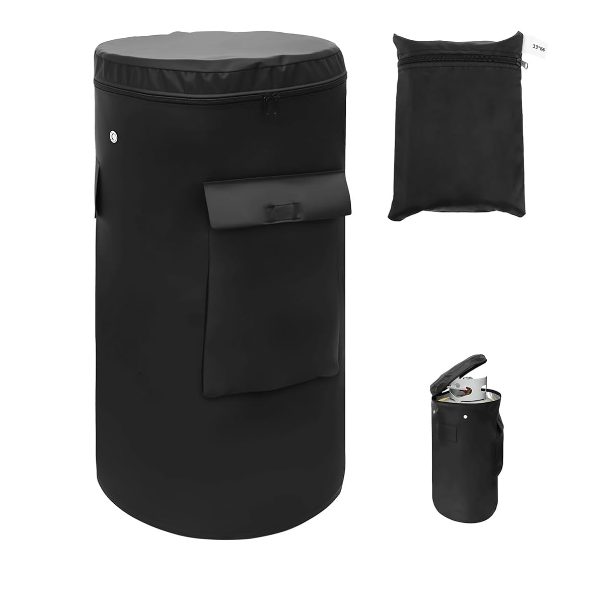 Copertura Per Bombola Del Gas Da 11 Kg, Copertura Protettiva Per Bombole Del Gas Oxford 600D, Impermeabile, Antivento E Anti-UV (33x66 Cm)
