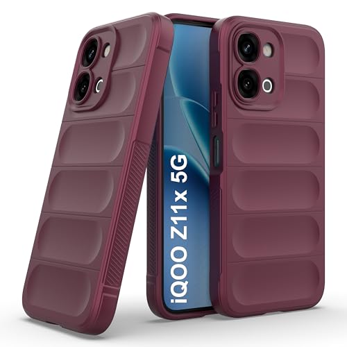 Image of Zapcase Back Case Cover for iQOO Z11x 5G | Compatible for iQOO Z11x 5G Back Cover | Liquid Silicon Magic Case with Camera Protection | Plum