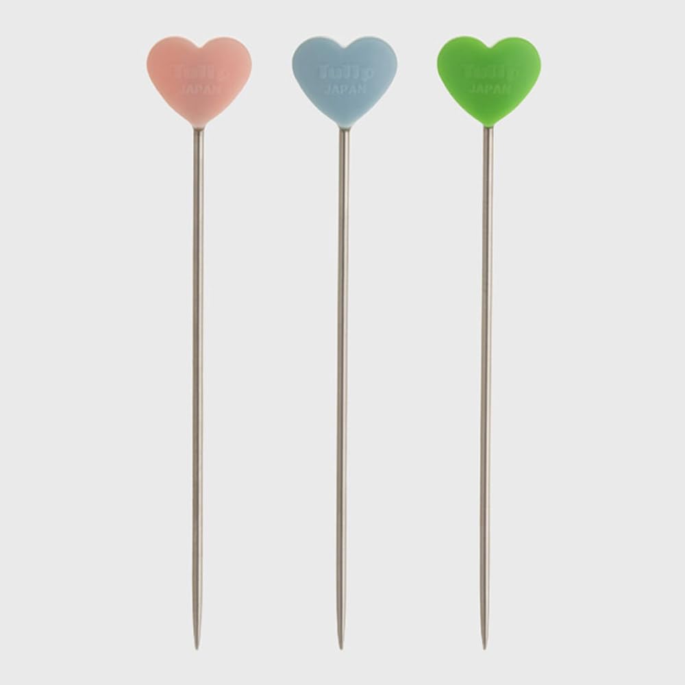 Tulip marking pin with heart-shaped head for sewing and quilting - 1 piece