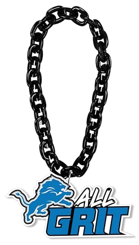 aminco Detroit Lions All Grit NFL Fan Chain, Black