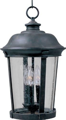 Maxim Lighting 3029CDBZ Dover DC-Three Light Outdoor Hanging Lantern in Mediterranean style-12 Inches Wide by 20 inches high