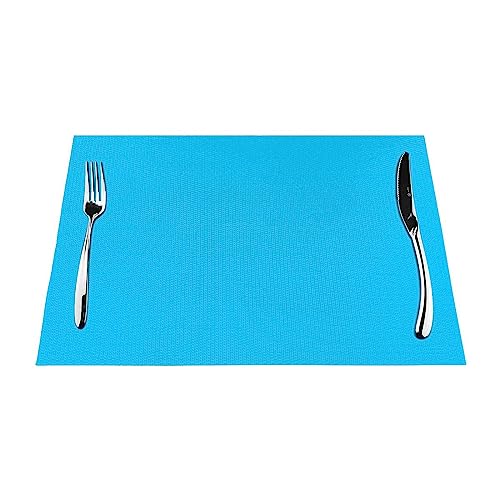 Set de table lavable bleu clair 45x30 cm PVC résistant à la chaleur