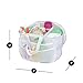 Smart Design Pop-Up Shower Caddy w/ 7 Compartments & Strap Handles - VentilAir Mesh Material - Home Organization (Holds 3 Loads) (9 x 12 Inch) [White]