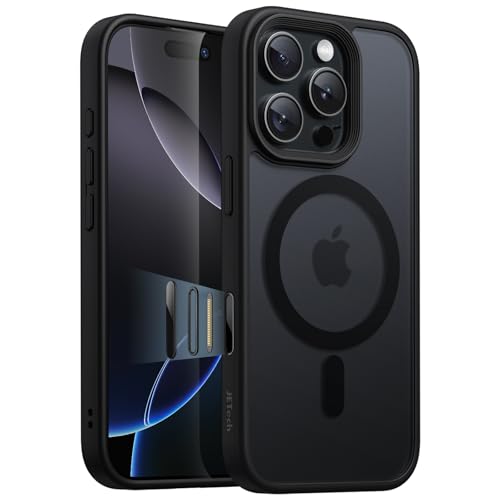 JETech Magnetisch Hülle für iPhone 16 Pro 6,3 Zoll mit Kamerasteuerung Capture Button, Kompatibel mit MagSafe, Transluze...