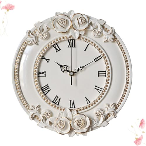 Horloge murale décorative silencieuse sans pile blanche pour bien dormir