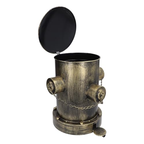Poubelle industrielle de bar et restaurant design bronze antique