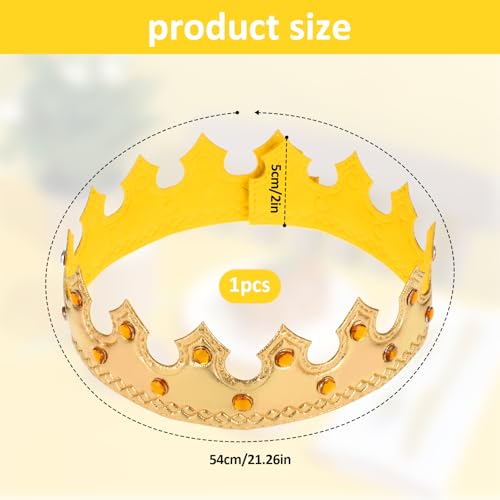 Apausvcm Königskronenhut,Goldene Krone König,Königin Krone,Königskrone für Erwachsene,König Kopfbedeckung,Königskrone Geburtstag,Kron Königin Prinz Kostüm Zubehör für Geburtstag Königliches Kostüm
