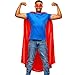 Men & Women's Superhero Cape Cloak with Mask Lacing Party Costumes (Red)