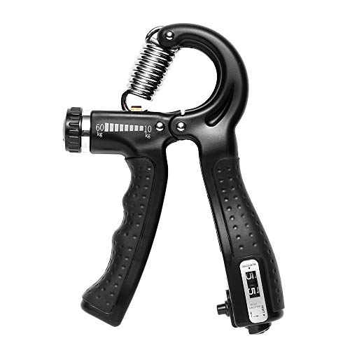 Hand Grip Strengthener with Intelligent Counter, Adjustable Grip Strength Trainer with Resistance 22-132 Lbs, Comfortable and Non Slip Hand Gripper Exerciser for Forearm, Fingers, Wrist Workout