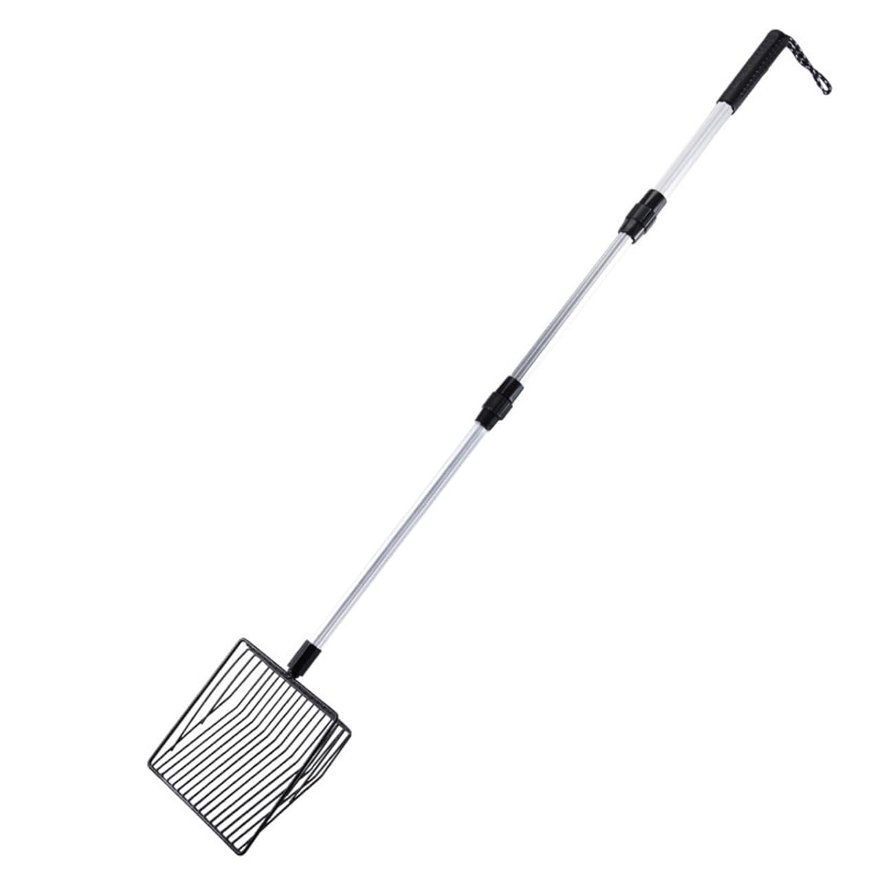 3 in 1 Stretchable Chicken Poop Scooper Chicken Coop Accessories Sifting Shovel for Chicken Coop Chicken Litter Scoop Supplies Separating Poo and Debris from Sand(22.4 to 50 Inch)